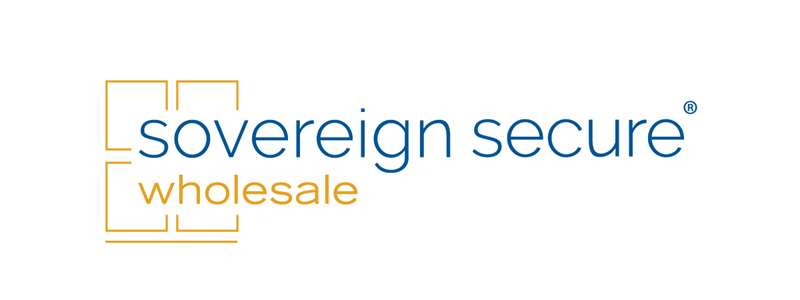 Sovereign Secure Wholesale logo with an illustration of boxes